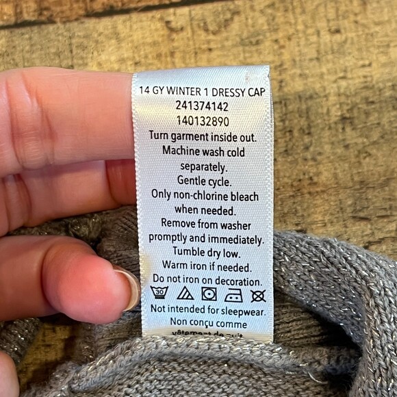 Gymboree Grey Silver Knit Sweater Dress with Jewels Size 6 - Picture 4 of 5